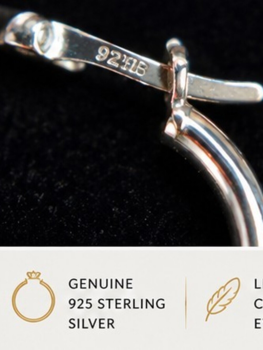 925 Italy Sterling Silver Small Hoop Earrings Classic Polished Minimalist Light - Picture 6 of 11